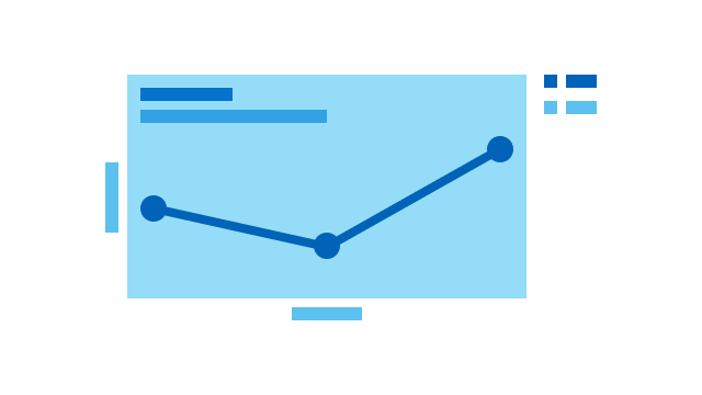 Line chart visual asset representation