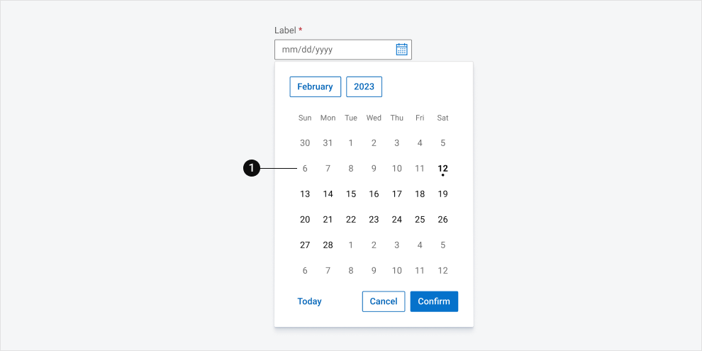 Date Picker - Dell Design System