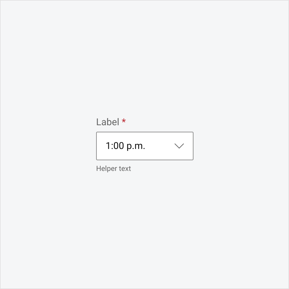 Time Picker - Dell Design System