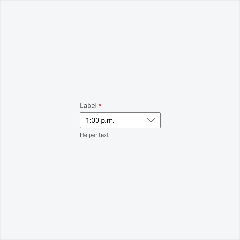Time Picker - Dell Design System