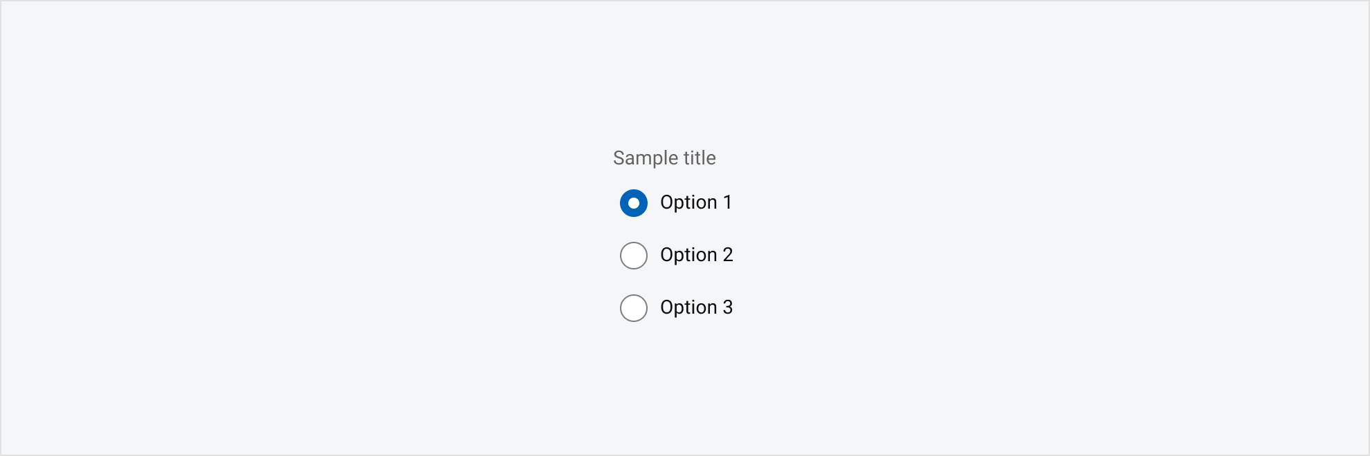 An example of a radio button group.