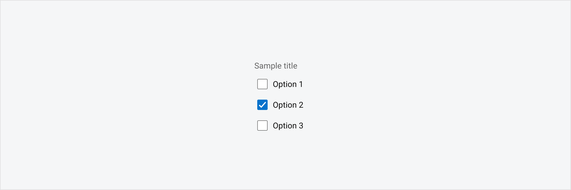  A checkbox group aligned vertically.