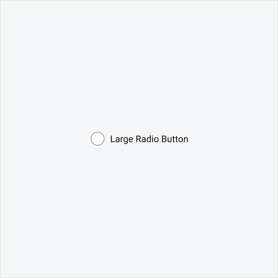 Large radio button example.