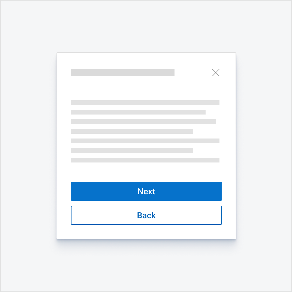 Image showing a block button stretched to the width of a modal.