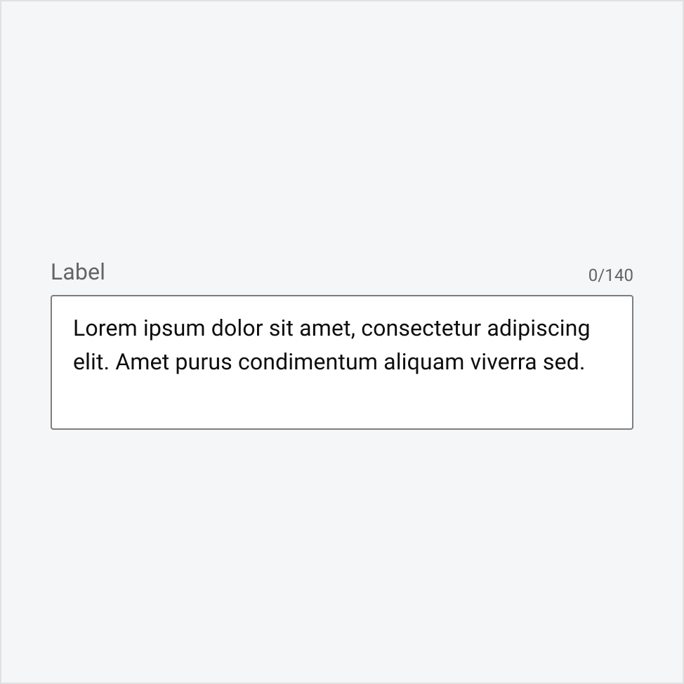Large text area component. 