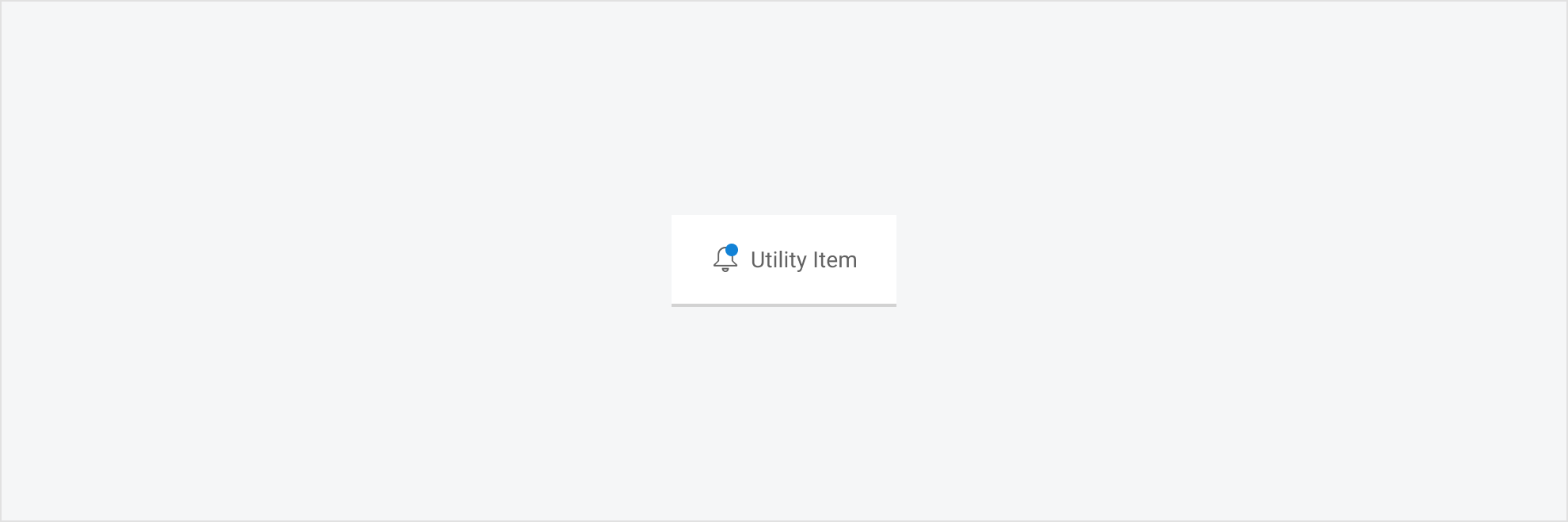 A dot placed on an alarm-bell icon adjacent to text, "Utility item".