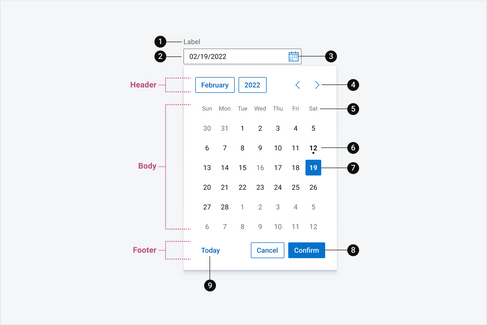 Date Picker - Dell Design System