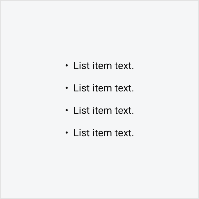 An image showing an unordered list with bullet point styling.