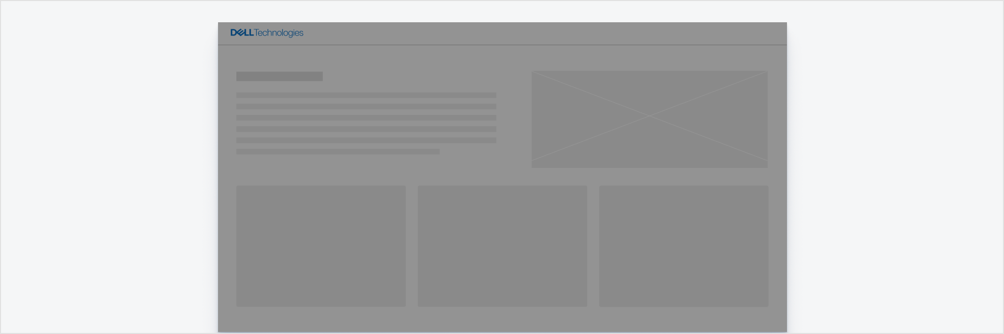 A darkened overlay over a page of content.