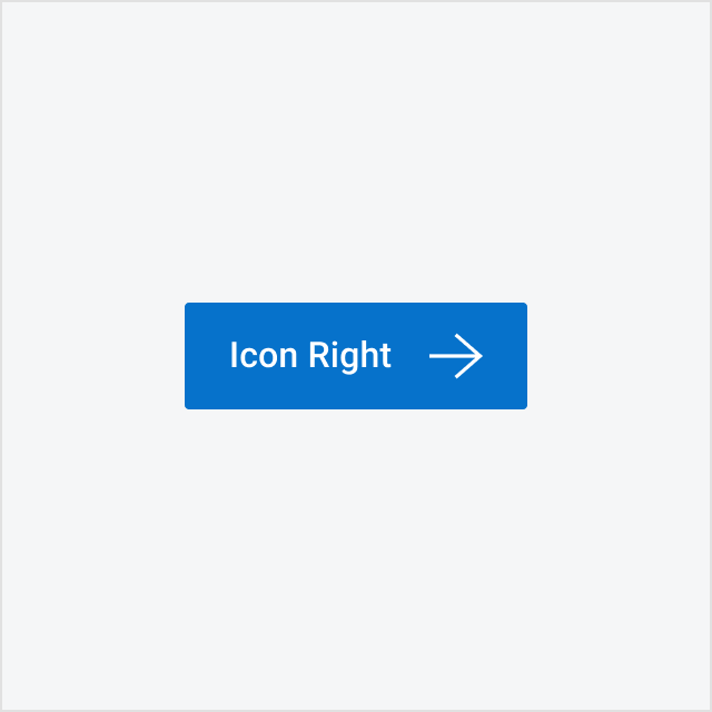 Image showing a primary button with a text label on the left and an icon on the right.