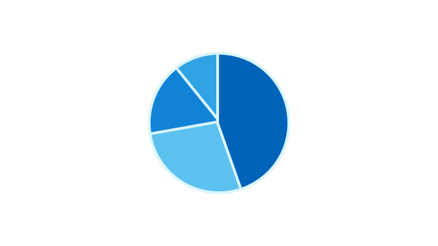 Pie chart visual representation