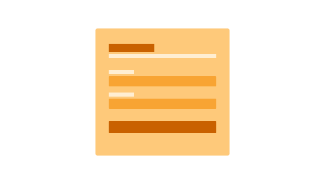 Illustration of an orange form with input fields.
