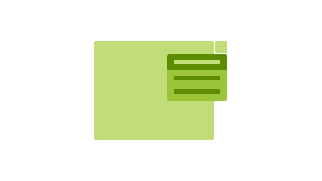 Action menu visual asset representation