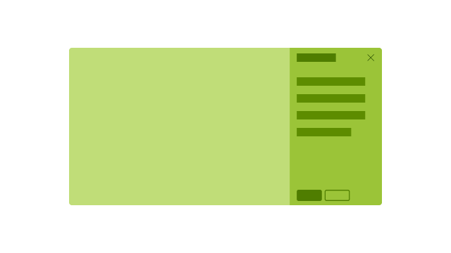 Drawer visual asset representation