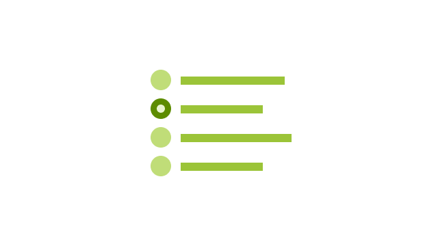 Radio button visual asset representation