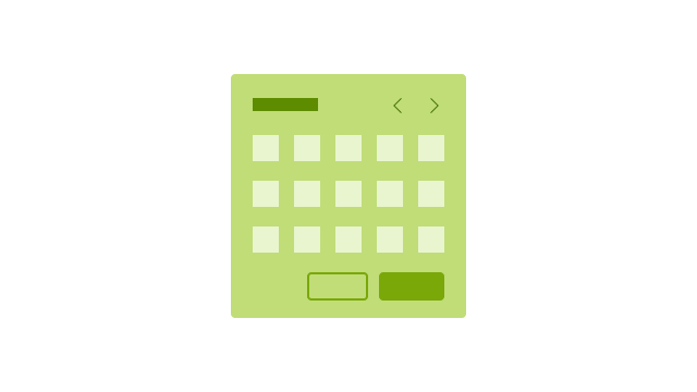 Date picker visual asset representation