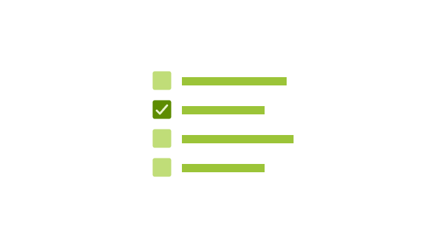 Checkbox visual asset representation