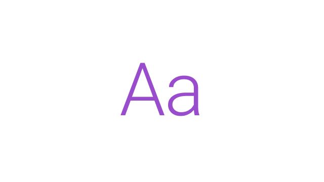 Typography visual asset representation