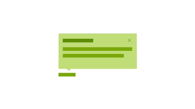 Popover visual asset representation