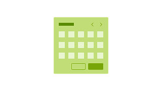 Date picker visual asset representation