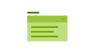 Dropdown visual asset representation