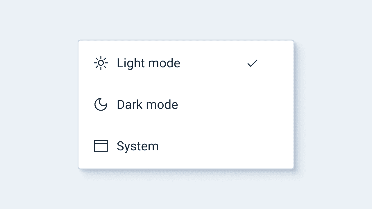 Action menu visual asset representation