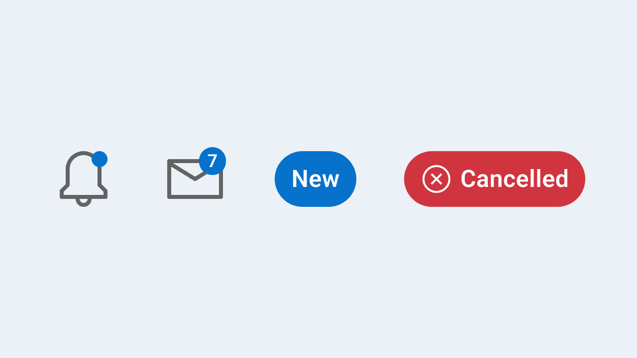 Badge visual asset representation
