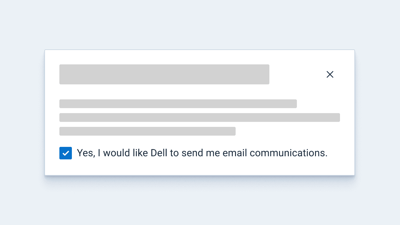 Checkbox visual asset representation
