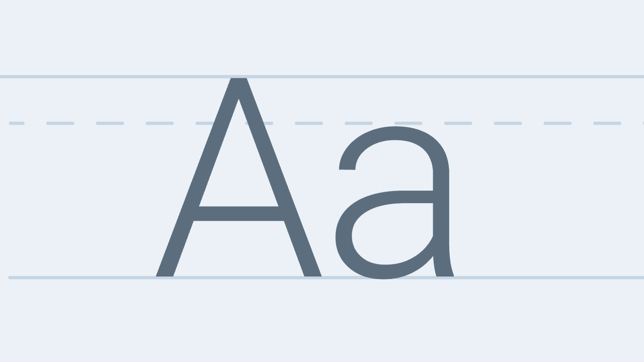 Typography visual asset representation