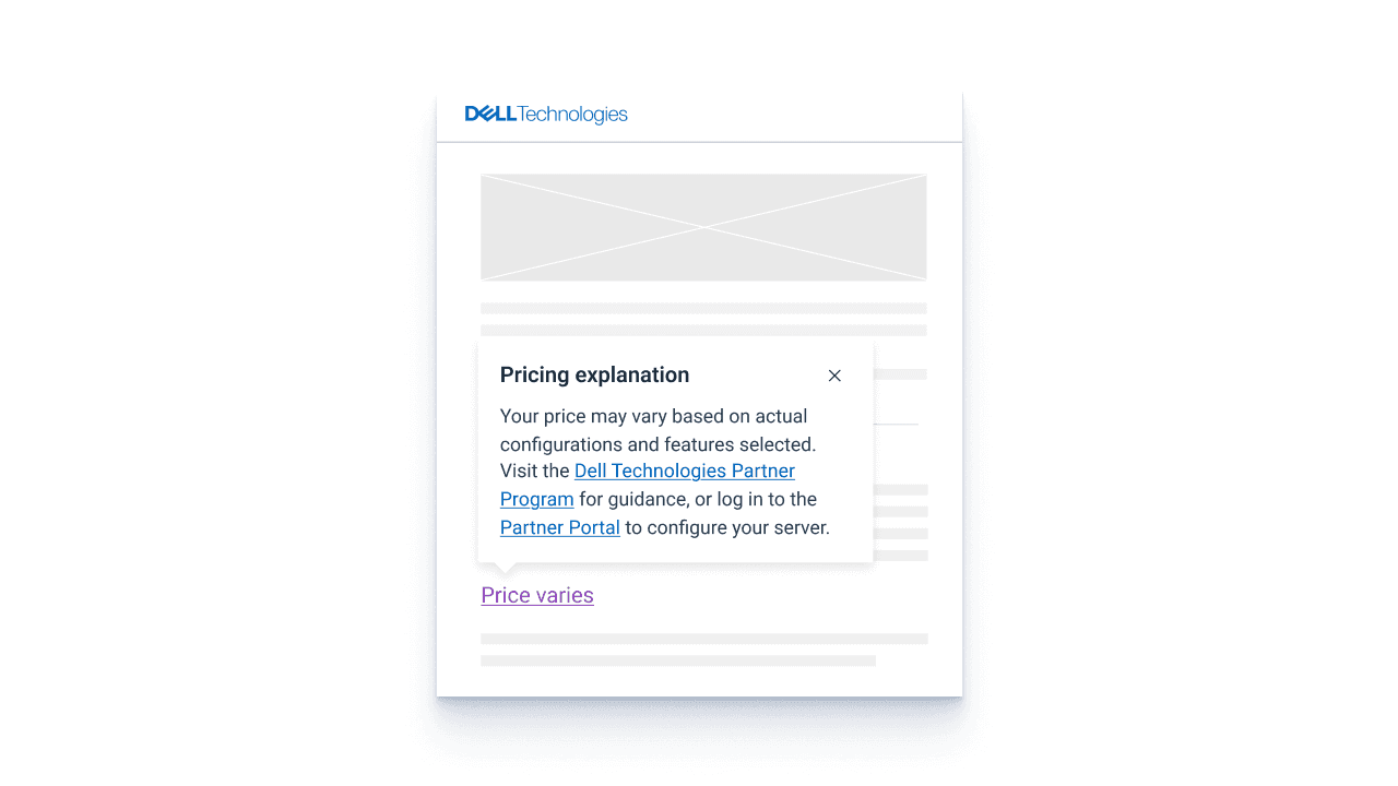 Popover visual asset representation