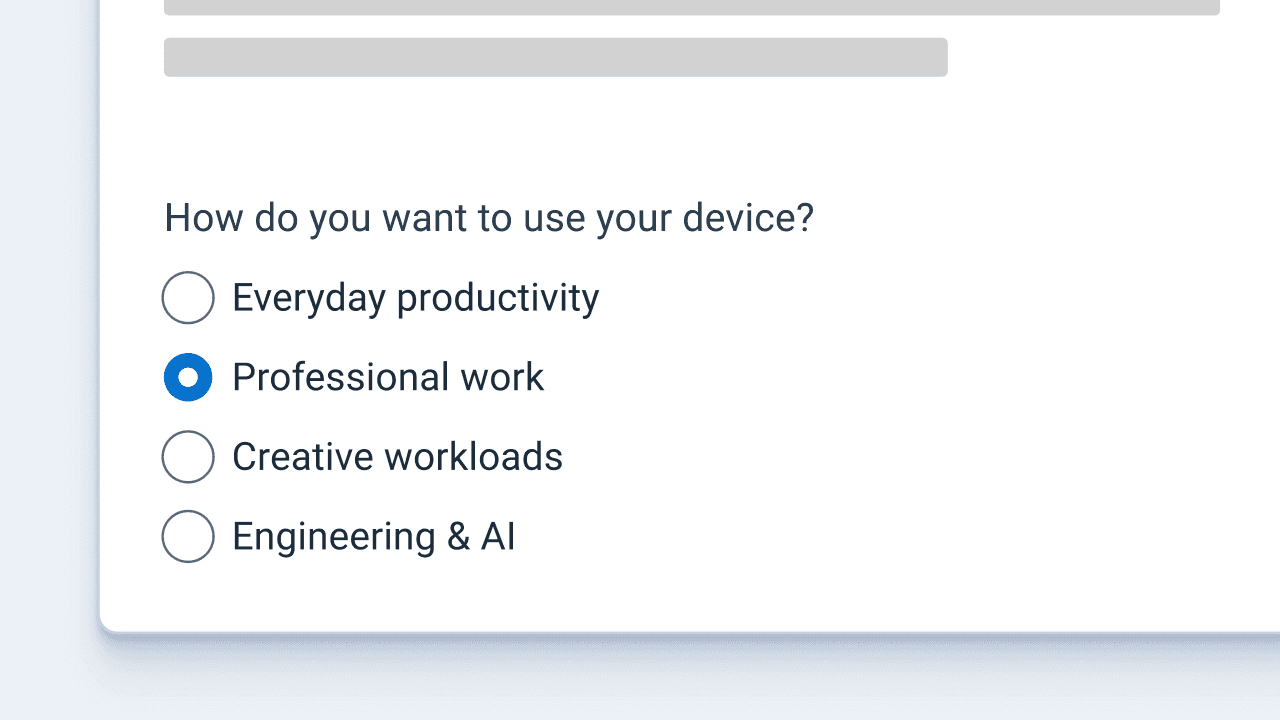 Radio button visual asset representation