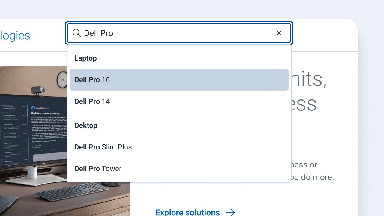 Search visual asset representation